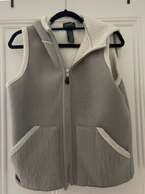 Ralph Lauren Cream Sherpa Hooded Vest
